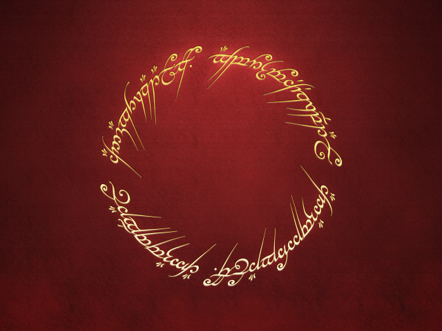 Golden circle writing red background free wallpaper for desktop - medium preview image