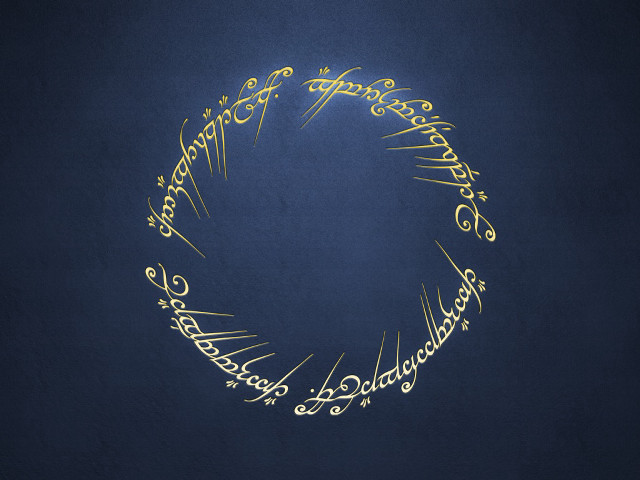 Gold writing blue background black free wallpaper for desktop - medium preview image