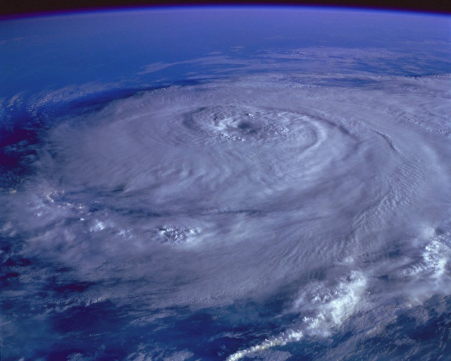 Satellite view hurricane ocean space free wallpaper for desktop - medium preview image