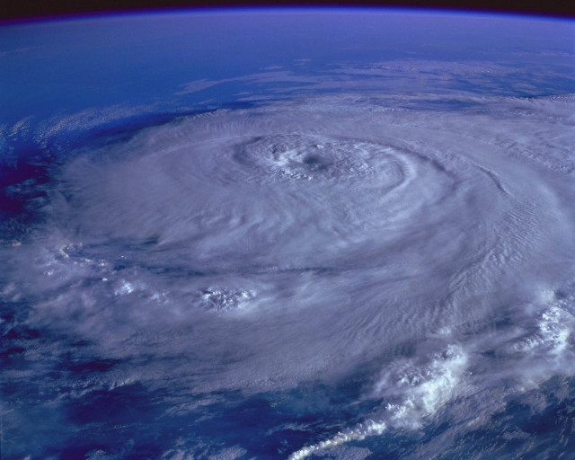 Satellite hurricane ocean space view free wallpaper for desktop - medium preview image