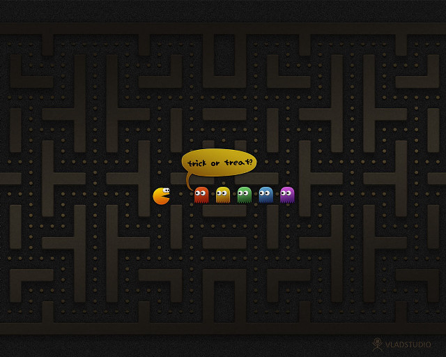 Maze pacman game faces image free wallpaper for desktop - medium preview image