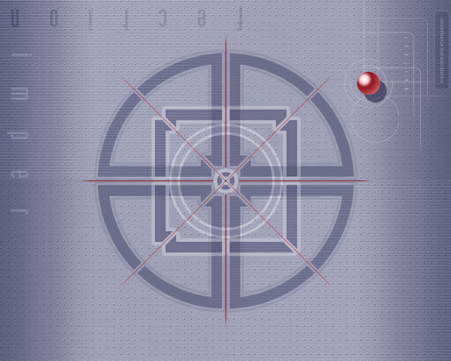 Red ball blue background silver free wallpaper for desktop - medium preview image