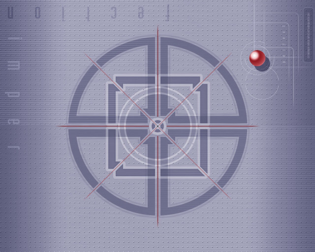 Red ball blue background cross #2 free wallpaper for desktop - medium preview image