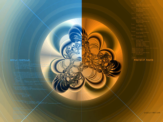 Flower blue yellow circle center free wallpaper for desktop - medium preview image