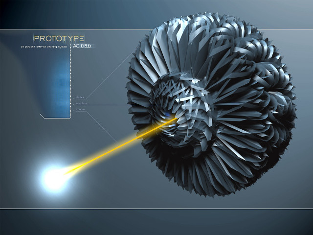 Flower laser beam blue background free wallpaper for desktop - medium preview image