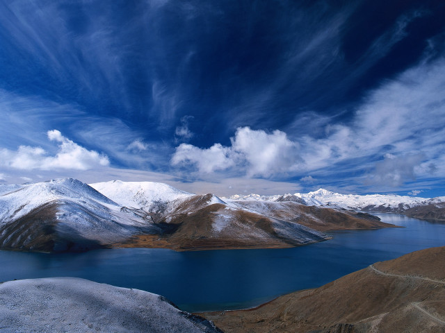 Lake mountains high altitude blue #3 free wallpaper for desktop - medium preview image