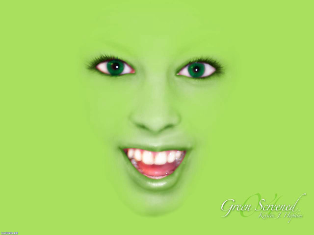 Green woman creepy smile green free wallpaper for desktop - medium preview image