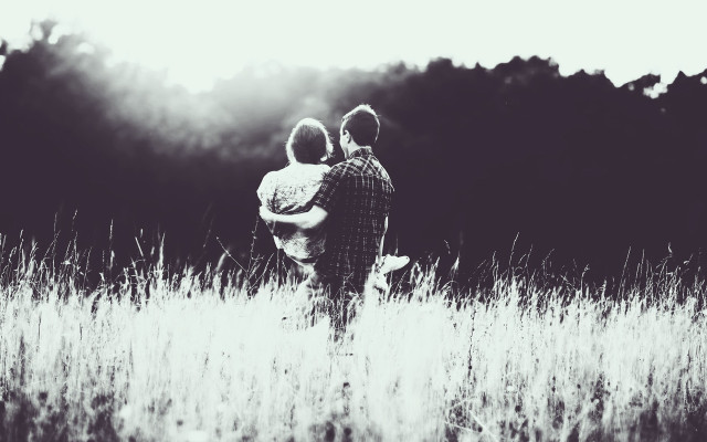 Couple people field tall grass #3 free wallpaper for desktop - medium preview image