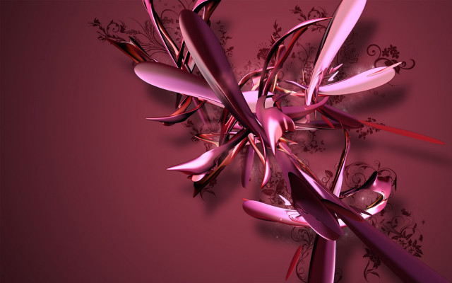 Pink ribbons circle purple background #2 free wallpaper for desktop - medium preview image