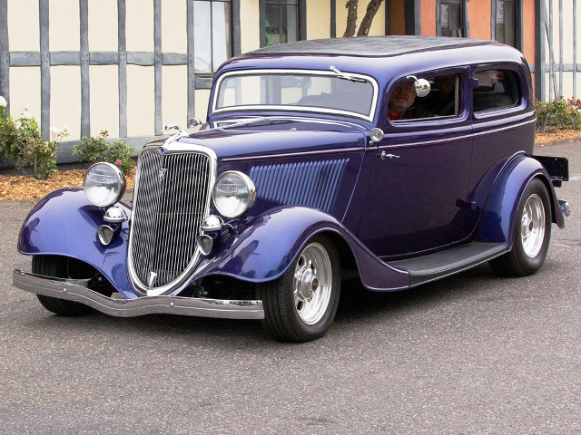 Purple car parked building window free wallpaper for desktop - medium preview image