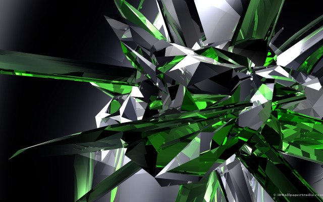 Colorful abstract green object black free wallpaper for desktop - medium preview image