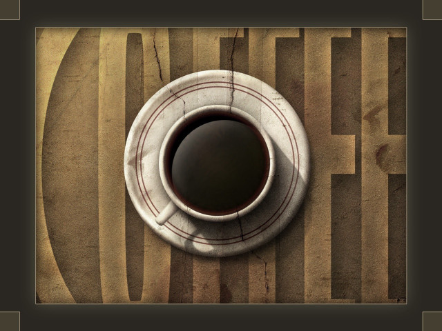 Coffee cup wooden table brown free wallpaper for desktop - medium preview image