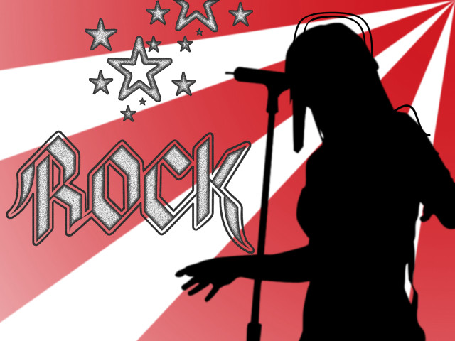 Person microphone rock sign stars #3 free wallpaper for desktop - medium preview image