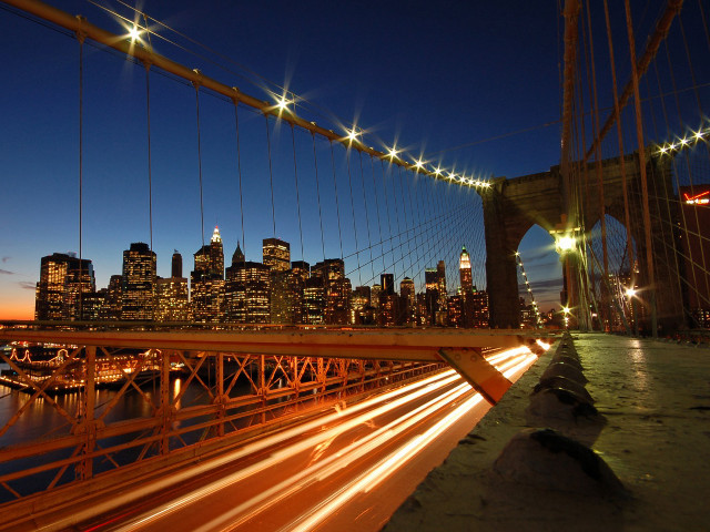 City skyline night bridge water #5 free wallpaper for desktop - medium preview image