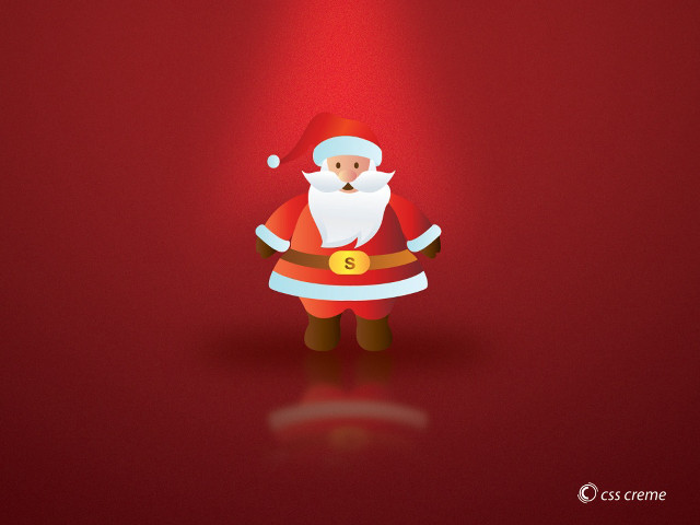 Santa claus red background spotlight #2 free wallpaper for desktop - medium preview image