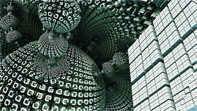 Large unique building windows design free wallpaper for desktop - medium preview image