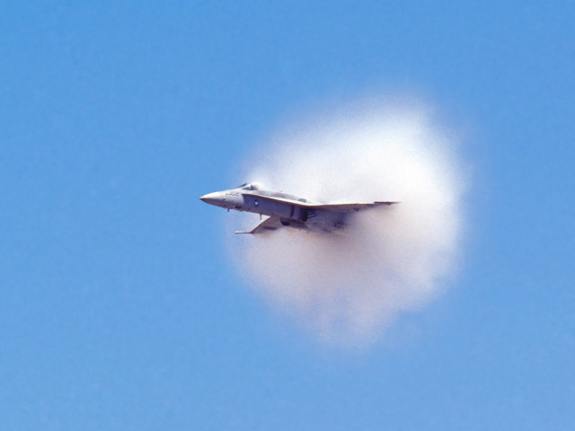 Jet flying blue sky smoke #5 free wallpaper for desktop - medium preview image