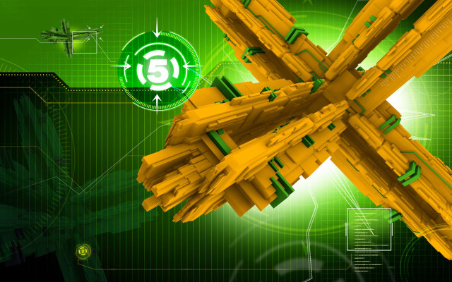 Green yellow abstract background design free wallpaper for desktop - medium preview image