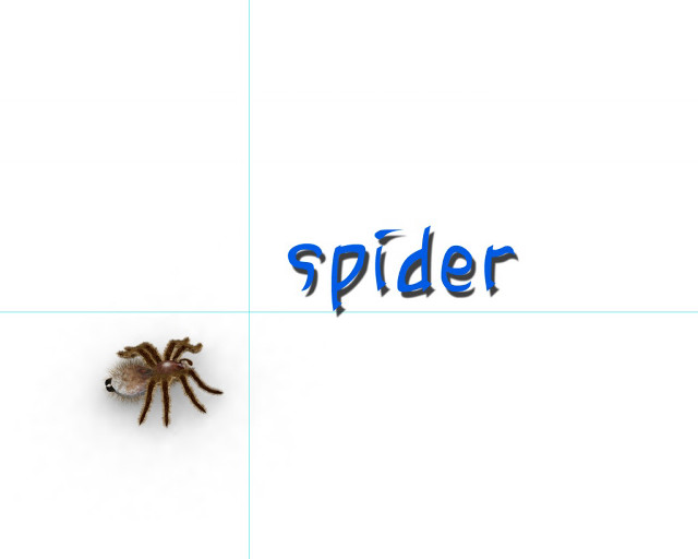 Spider blue letters image side #2 free wallpaper for desktop - medium preview image