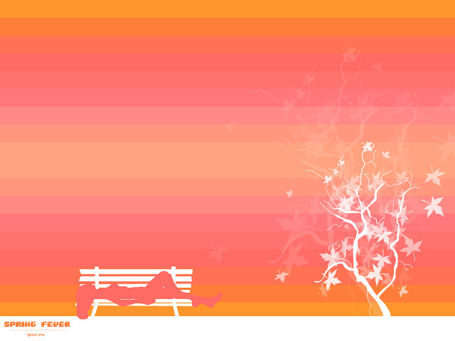 Bench tree leaves rainbow background free wallpaper for desktop - medium preview image