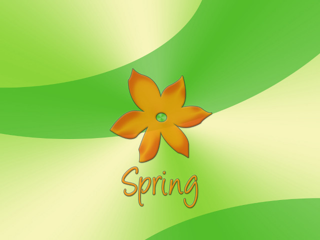 Flower spring green yellow background free wallpaper for desktop - medium preview image