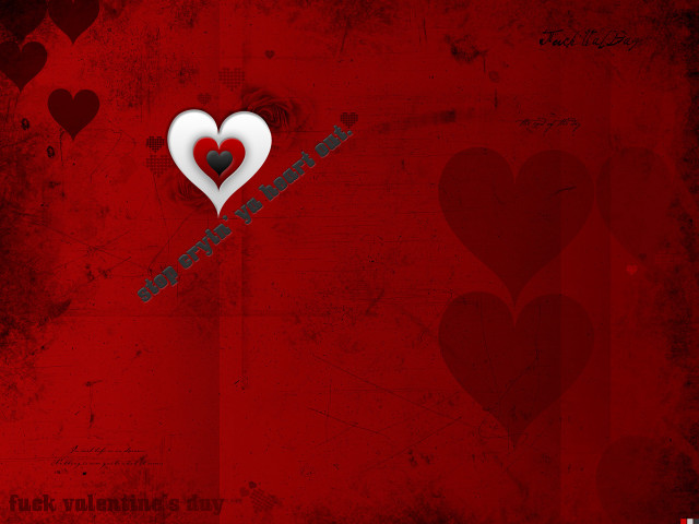 Red background hearts chain white free wallpaper for desktop - medium preview image