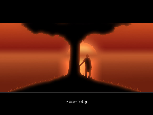 Man tree sunset holding hands free wallpaper for desktop - medium preview image