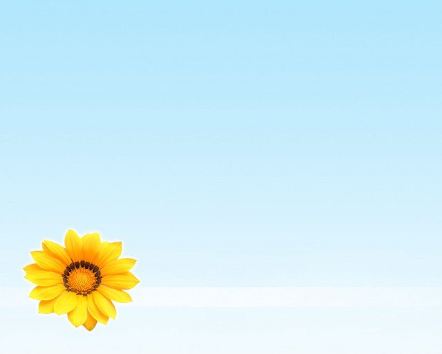 Yellow flower blue sky white #3 free wallpaper for desktop - medium preview image