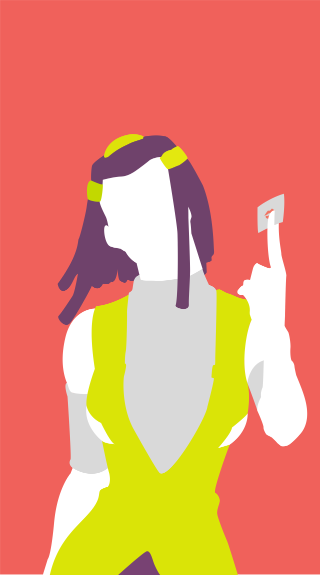 Woman yellow dress giantess portrait free wallpaper for mobile - medium preview image