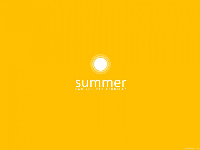 Yellow background summer white letters #2 free wallpaper for desktop - medium preview image