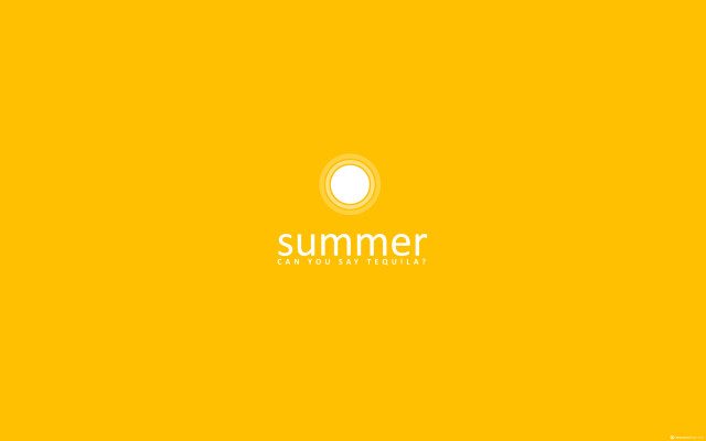 Yellow background white circle summer free wallpaper for desktop - medium preview image