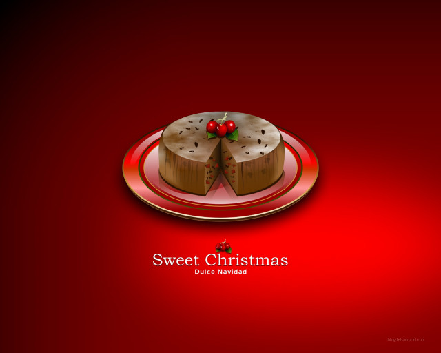 Red plate cake background bow #2 free wallpaper for desktop - medium preview image