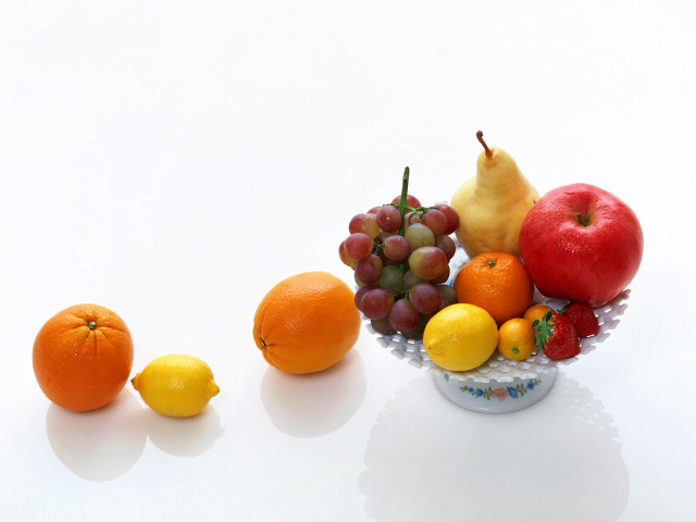 Bowl fruit table white background free wallpaper for desktop - medium preview image