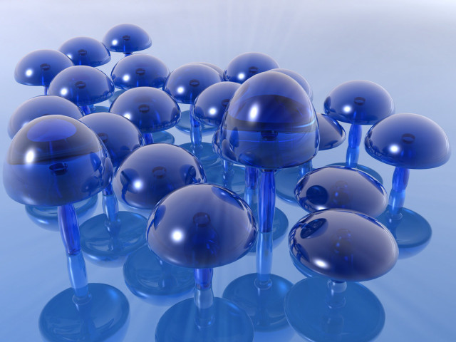 Blue glass balls table background #3 free wallpaper for desktop - medium preview image