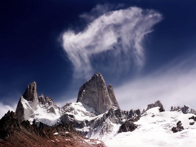 Mountain range cloud sky snow #2 free wallpaper for desktop - medium preview image