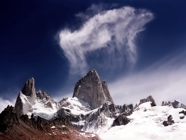 Mountain range cloud sky snow #4 free wallpaper for desktop - medium preview image