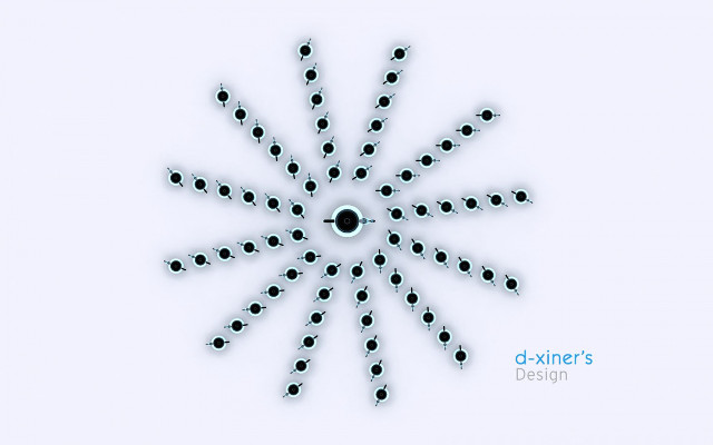 Snowflake black white gradient kinetic free wallpaper for desktop - medium preview image