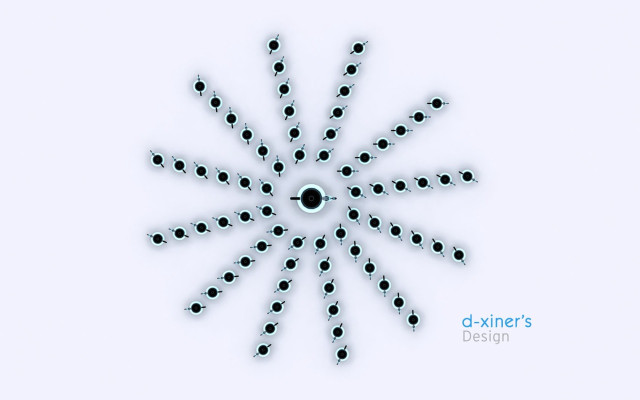 Snowflake kinetic art monochrome girls free wallpaper for desktop - medium preview image