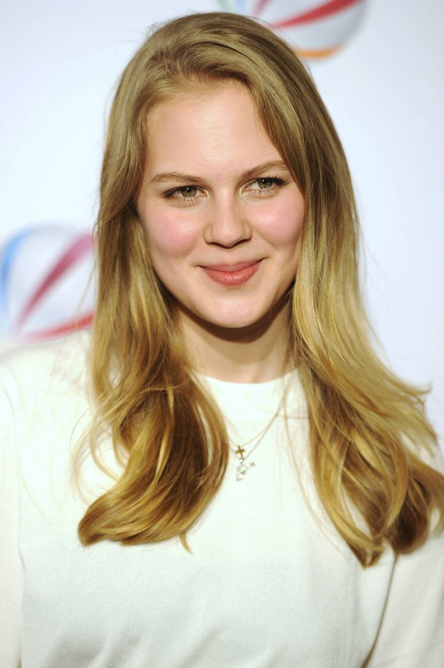 Woman blonde hair white shirt #3 free wallpaper for mobile - medium preview image