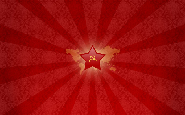 Red star hammer sickle symbol #4 free wallpaper for desktop - medium preview image