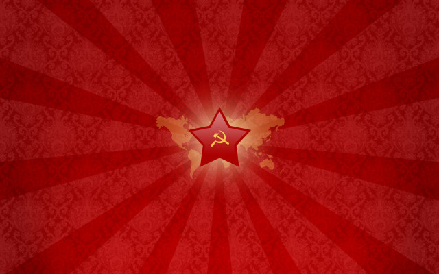 Red star hammer sickles symbol free wallpaper for desktop - medium preview image