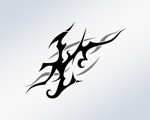 Black white tattoo design bird #3 free wallpaper for desktop - medium preview image