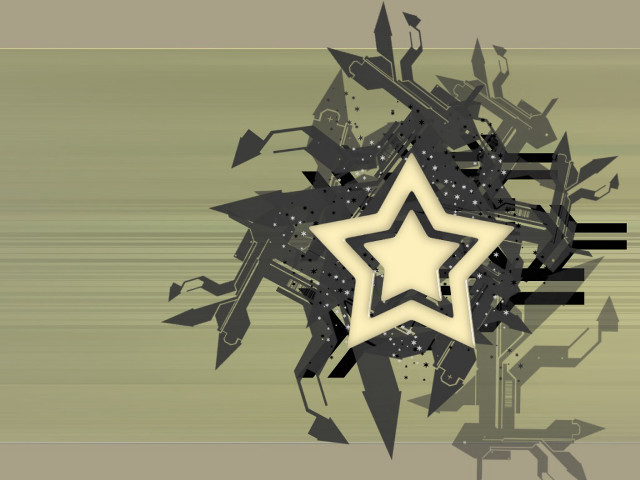 Star surrounded shapes space art free wallpaper for desktop - medium preview image