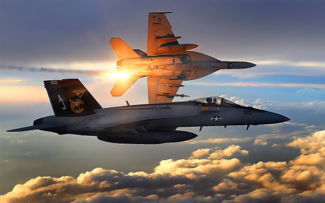 Fighter jets flying sky clouds #8 free wallpaper for desktop - medium preview image