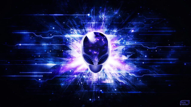 Computer mouse blue purple background free wallpaper for desktop - medium preview image
