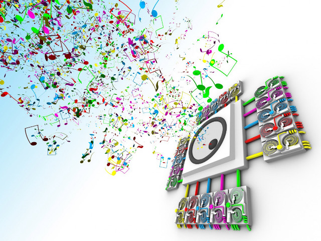 Music note radio colorful notes #2 free wallpaper for desktop - medium preview image
