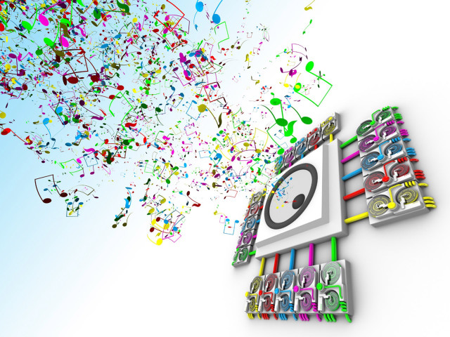 Music note soundboard colorful notes free wallpaper for desktop - medium preview image