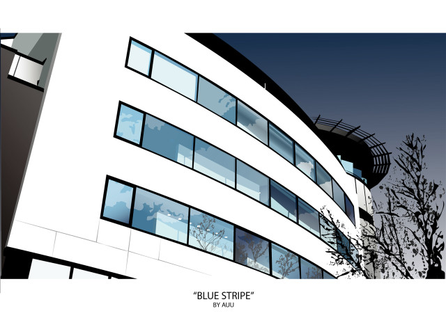 Spiral staircase building trees sky free wallpaper for desktop - medium preview image