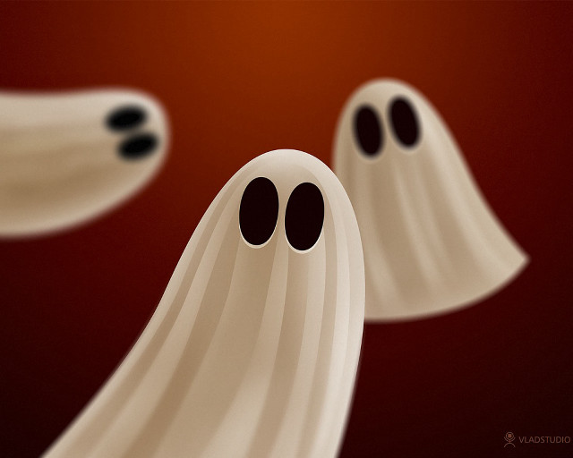 Ghosts floating eyes wide open free wallpaper for desktop - medium preview image