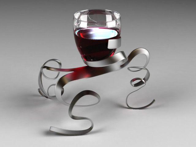 Glass of wine metal stand free wallpaper for desktop - medium preview image